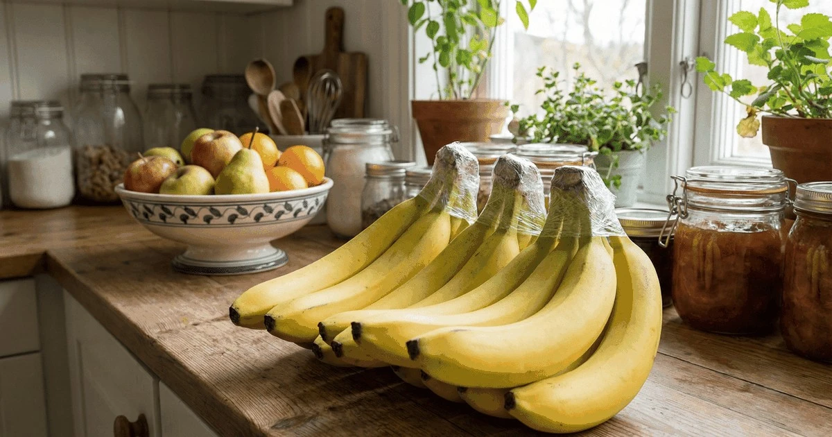 Nie wyrzucaj bananów! Ten prosty trik z folią spożywczą spowolni ich dojrzewanie i oszczędzi Twój portfel