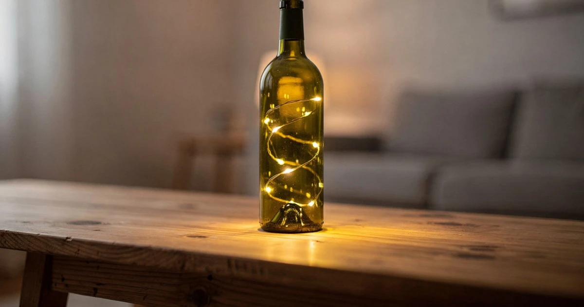 Proste triki, by zamienić butelki po winie w magiczne lampy