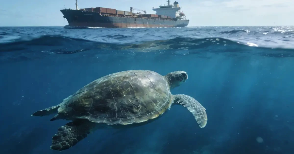 Szum statków w oceanie: Dlaczego setki żółwi giną, bo nie słyszą własnego serca?